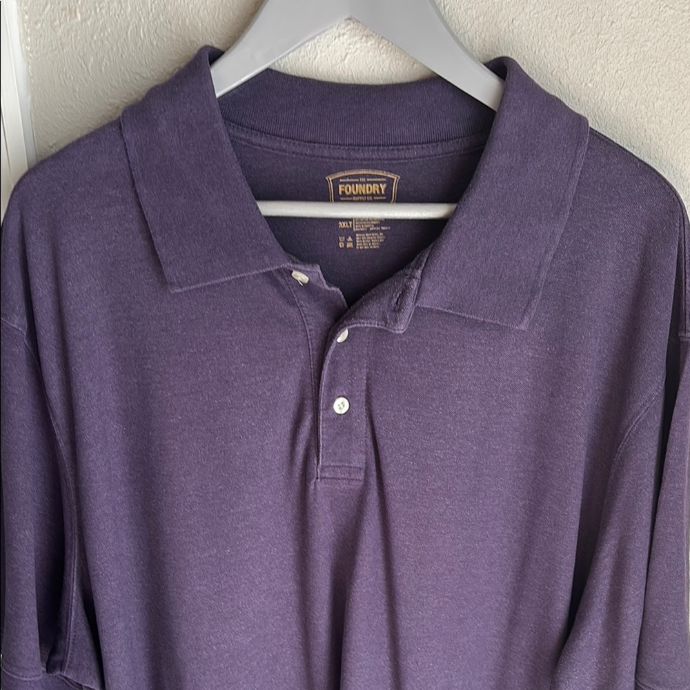 The Foundry Supply Co. Men's Deep Purple Polo